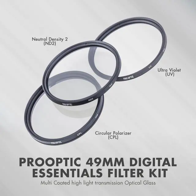 Alt view image 4 of 9 - Zeikos ZE-FLK49 49mm Glass Filter Kit UV-CPL-FLD