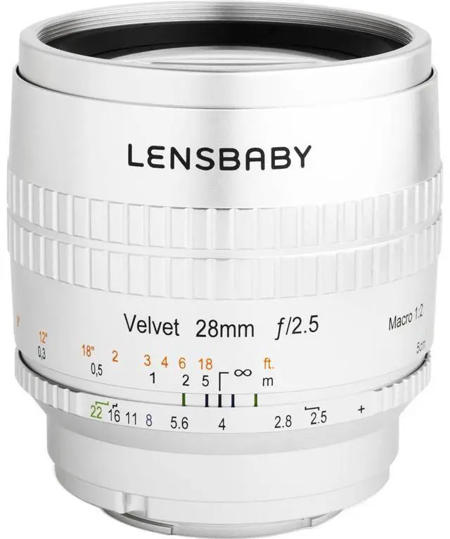 Main image of Lensbaby Velvet 28 28mm f/2.5 Lens for Micro Four Thirds, Silver