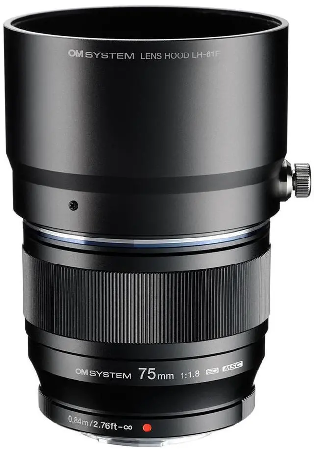 Alt view image 2 of 2 - OM SYSTEM M.Zuiko Digital ED 75mm f/1.8 Lens for Micro Four Thirds, Black