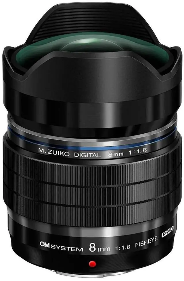 Main image of OM SYSTEM M.Zuiko Digital ED 8mm f/1.8 Fisheye Pro Lens for Micro Four Thirds, Black