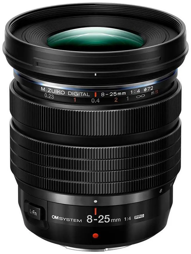 Main image of OM SYSTEM M.Zuiko Digital ED 8-25mm f/4 PRO Lens for Micro Four Thirds, Black