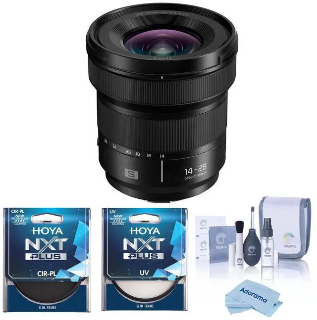 Main image of Panasonic LUMIX S 14-28mm f/4-5.6 Macro Lens for L Mount, Bundle with Tiffen 77mm UV and CPL Filters