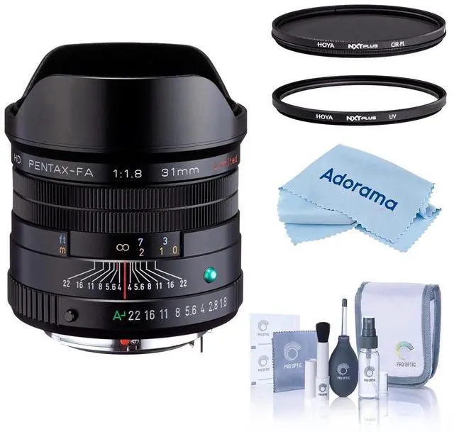 Main image of Pentax HD Pentax-FA 31mm f/1.8 Limited Lens, Black, Bundle with Hoya 58mm UV and CPL Filters