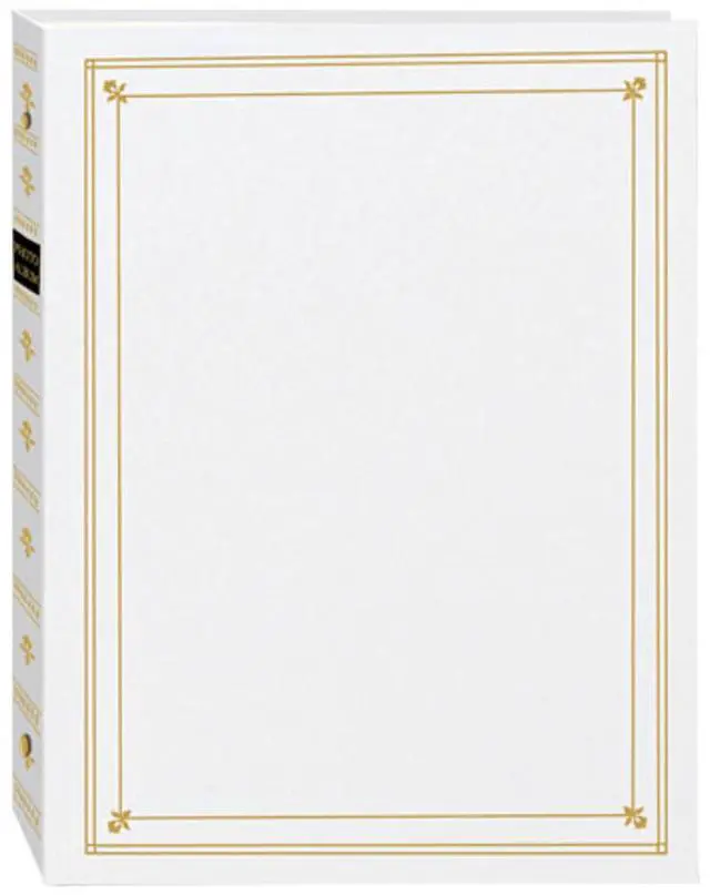 Main image of Pioneer Photo Album APS Bi-Directional Le Memo 3 Ring Clear Pocket Photo Album, Holds 180 4x7" Photos, 3 Per Page, White