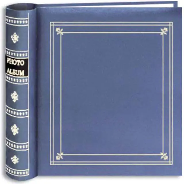 Main image of Pioneer Photo Album Spiral Bound Bi-Directional Le Memo Pocket Photo Album with Gold Trim, Holds 200 4x6" Photos, 2 Per Page, Bay Blue