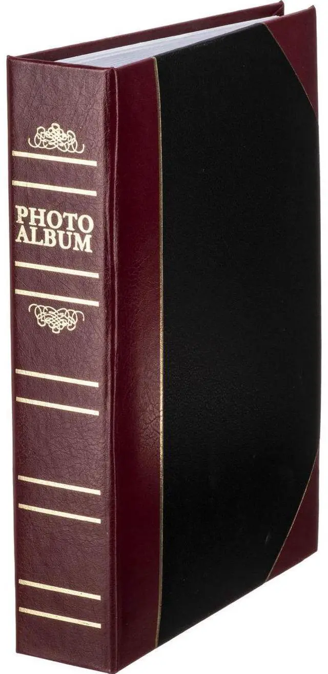 Alt view image 2 of 2 - Pioneer Photo Album Ledger Le' Memo Pocket Bound Photo Album, Holds 200 4x6" Photos, 2 Per Page, Black Reverse