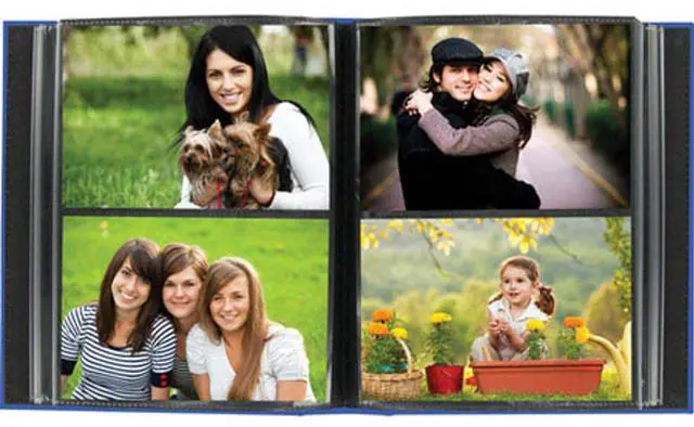 Alt view image 2 of 2 - Pioneer Photo Album ID Series Bound Photo Album with Sewn Silver ID Plate, Holds 208 4x6" Photos, 2 Per Page, Bright Blue