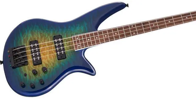 Alt view image 4 of 4 - Jackson X Series Spectra Bass SBXQ IV Electric Guitar, Laurel Fingerboard, Amber Blue Burst