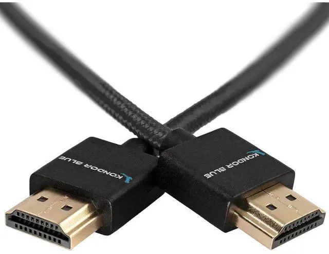 Alt view image 3 of 3 - Kondor Blue 16" HDMI to HDMI Nylon Braided Cable for On-Camera Monitor, Black