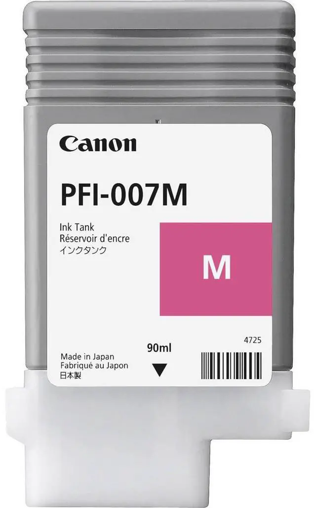 Alt view image 5 of 5 - Canon 2145C001 PFI-007M - Dye Magenta Ink Tank 90ml Magenta