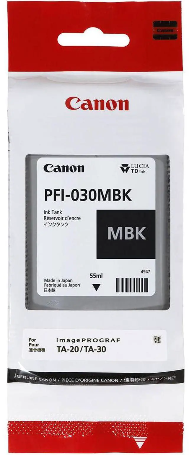 Main image of Canon PFI-030MBK 55 ml Matte Black Ink Tank for ImagePROGRAF TA-20, TA-30