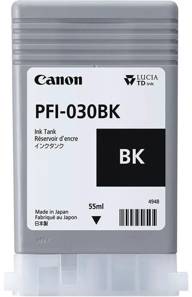 Alt view image 2 of 4 - Canon PFI-030 Pigment Black Ink Tank, 55ml #3489C001AA