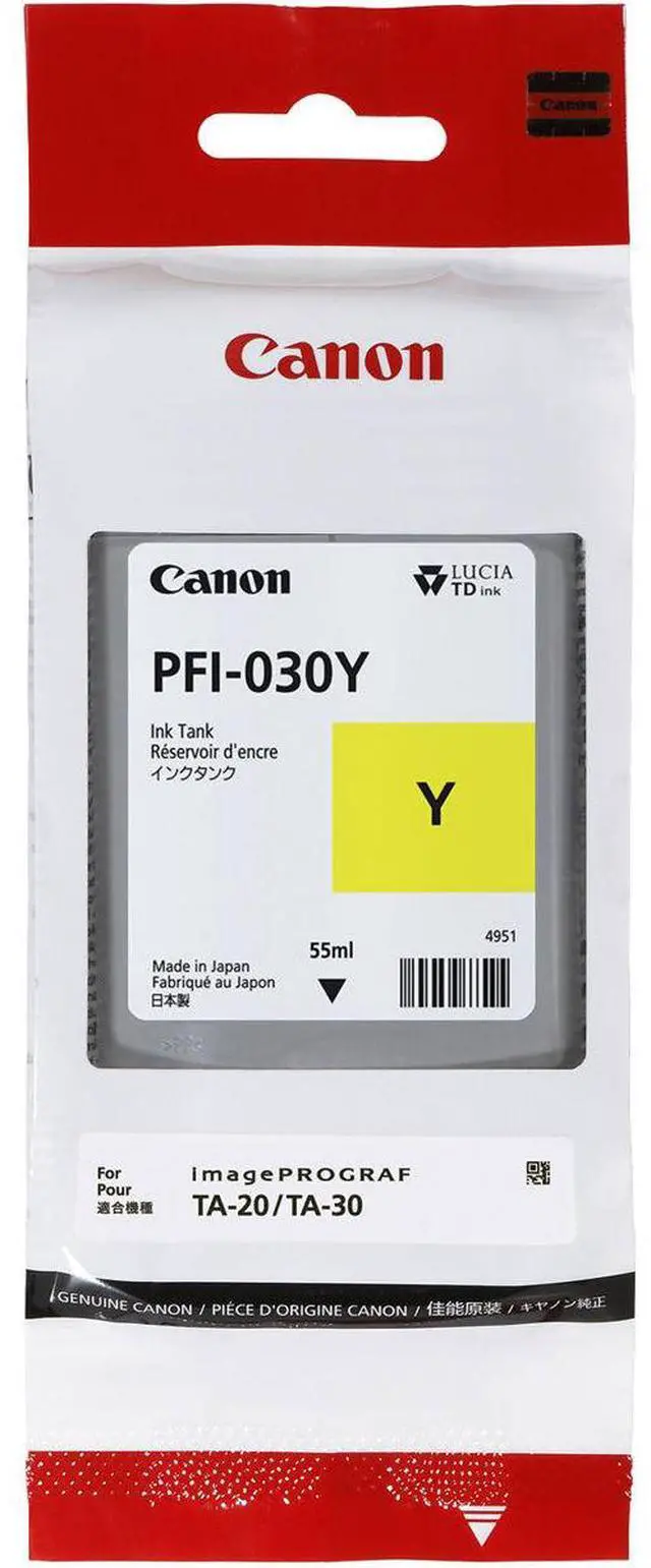 Main image of Canon PFI-030 Pigment Yellow Ink Tank, 55ml #3492C001AA
