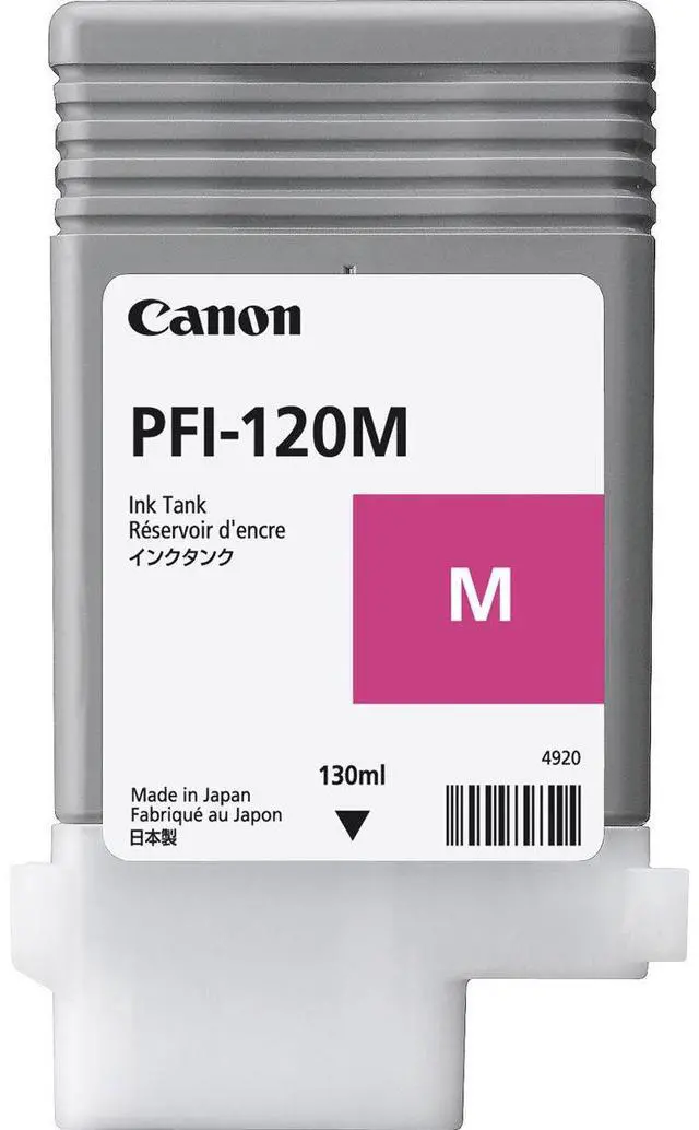 Alt view image 6 of 6 - Canon PFI-120 130ml Pigment Ink Tank for Select imagePROGRAF PRO and TM Series Printers, Magenta