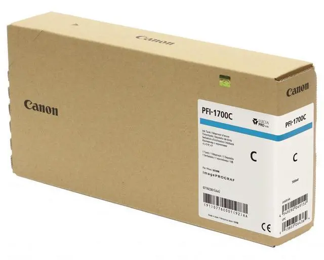 Alt view image 6 of 6 - Canon PFI-1700 C Ink Tank - Cyan PFI-1700 C Ink Tank