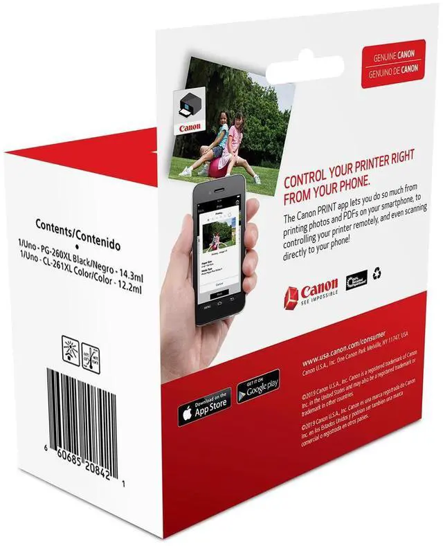 Alt view image 2 of 17 - Canon PG-260XL Black & CL-261XL Color Ink Cartridge Value Pack for PIXMA TS5320