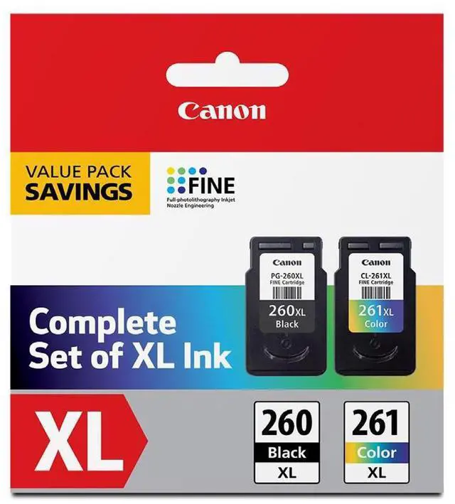 Alt view image 3 of 17 - Canon PG-260XL Black & CL-261XL Color Ink Cartridge Value Pack for PIXMA TS5320