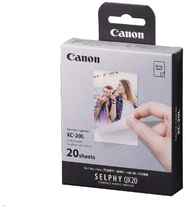 Main image of Canon XC-20L Color Ink/Paper Set for SELPHY QX20 Photo Printer, 20 Sheets