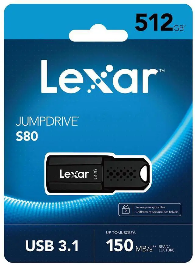 Alt view image 13 of 15 - Lexar Jumpdrive S80 512GB USB 3.1 Flash Drive up to 150MB/s