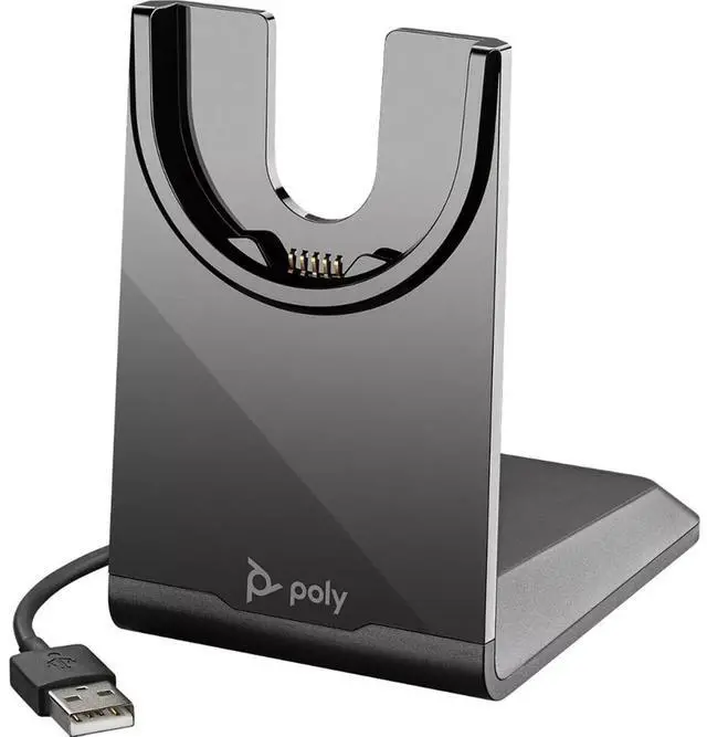 Alt view image 11 of 11 - Poly Voyager Focus 2-M Microsoft Teams Certified With Charge Stand Headset - Google Assistant, Siri - Stereo - USB Type C - Wired/Wireless - Bluetooth - 298.6 ft - 20 Hz - 20 kHz - On-ear - Binaural -