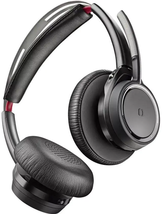 Alt view image 9 of 11 - Poly Voyager Focus 2-M Microsoft Teams Certified With Charge Stand Headset - Google Assistant, Siri - Stereo - USB Type C - Wired/Wireless - Bluetooth - 298.6 ft - 20 Hz - 20 kHz - On-ear - Binaural -