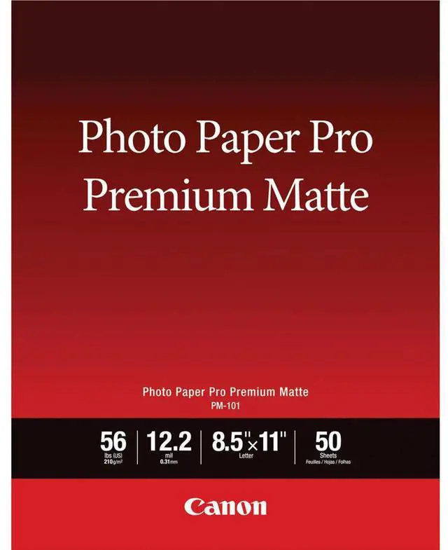 Alt view image 2 of 3 - Canon 2 Pack Pro Premium Matte PM-101 Photo Paper, 8.5x11", 50 Sheets