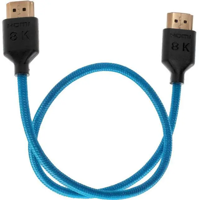 Main image of Kondor Blue 17" 8K HDMI 2.1 Nylon Braided Cable for On-Camera Monitor, Blue