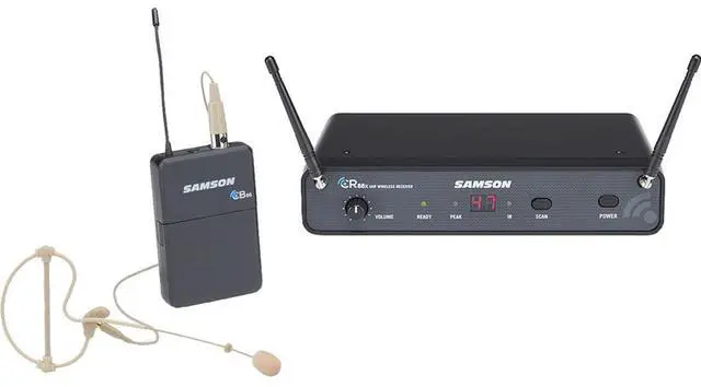 Main image of Samson Concert 88x UHF Wireless Earset System, Includes CR88x Wireless Receiver, CB88 Beltpack Transmitter, SE10 Earset Microphone, K: 470-494MHz
