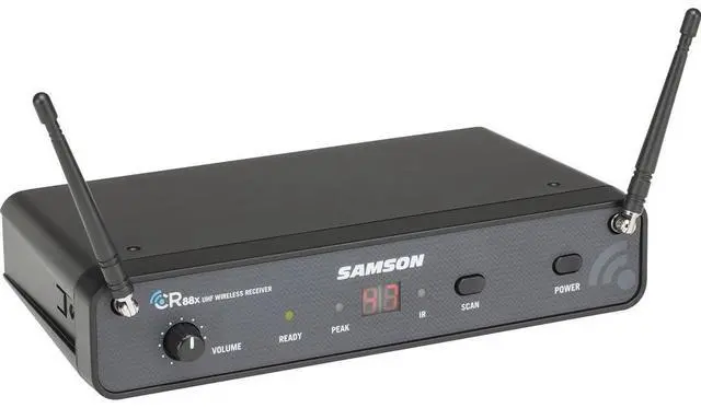 Alt view image 3 of 7 - Samson Concert 88x UHF Wireless Earset System, Includes CR88x Wireless Receiver, CB88 Beltpack Transmitter, SE10 Earset Microphone, K: 470-494MHz