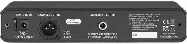 Alt view image 6 of 7 - Samson Concert 88x UHF Wireless Earset System, Includes CR88x Wireless Receiver, CB88 Beltpack Transmitter, SE10 Earset Microphone, K: 470-494MHz