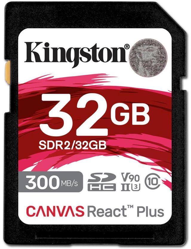 Alt view image 12 of 17 - Kingston Canvas React Plus 32GB Secure Digital High-Capacity (SDHC) Flash Card Model SDR2/32GB
