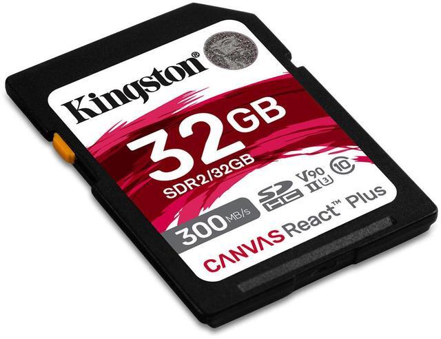 Alt view image 13 of 17 - Kingston Canvas React Plus 32GB Secure Digital High-Capacity (SDHC) Flash Card Model SDR2/32GB