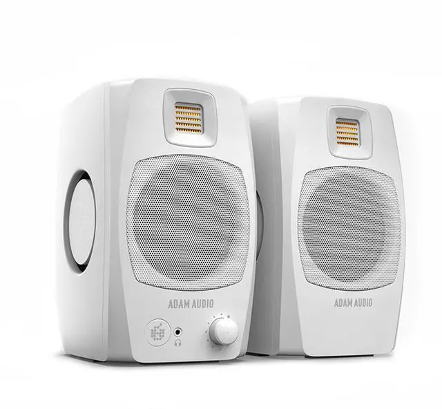 Alt view image 8 of 12 - Adam  Audio D3V Active Desktop Monitoring System (White)