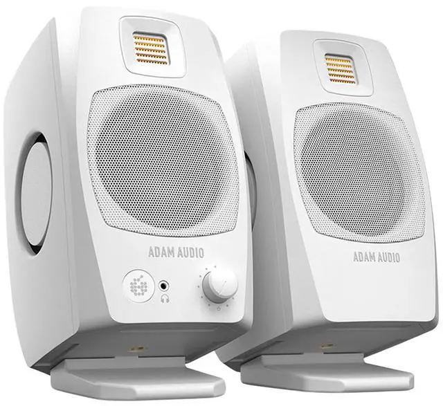Alt view image 9 of 12 - Adam  Audio D3V Active Desktop Monitoring System (White)