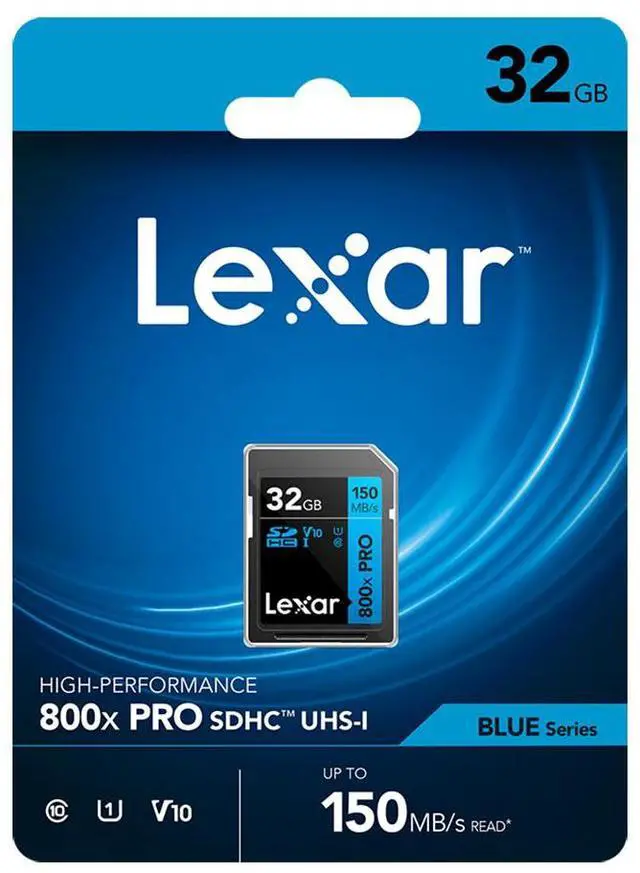 Alt view image 2 of 5 - Lexar Lexar High-Performance 800x 32GB SDHC/SDXC UHS-I Card (BLUE Series)