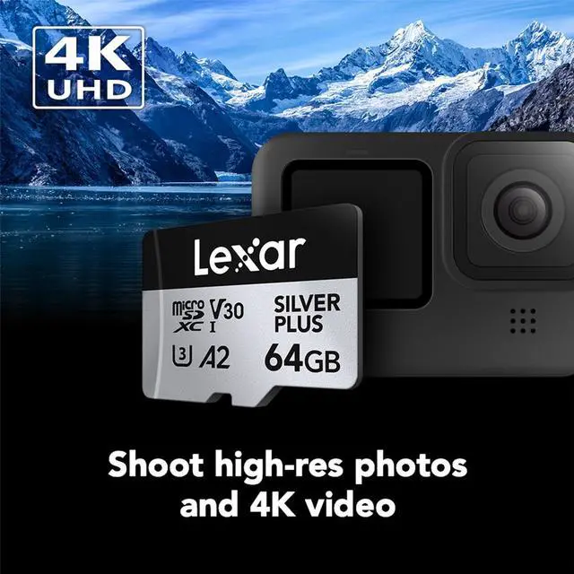 Alt view image 4 of 9 - Lexar Micro SD Professional SILVER PLUS Flash Memory Card 64GB