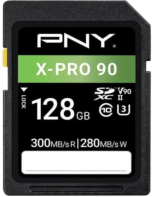 Alt view image 8 of 11 - pny 128gb x-pro 90 class 10 u3 v90 uhs-ii sdxc flash memory card - 300mb/s, class 10, u3, v90, 8k uhd, 4k uhd, full hd, uhs-ii, full size sd