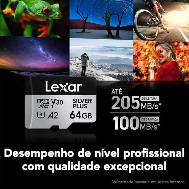 Alt view image 8 of 9 - Lexar Micro SD Professional SILVER PLUS Flash Memory Card 64GB