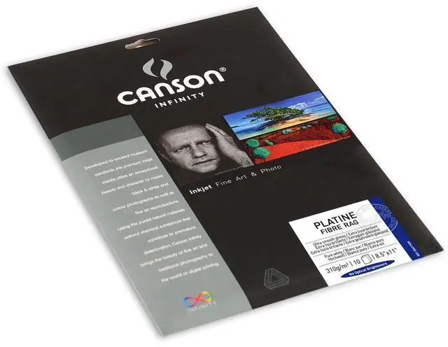 Main image of Canson Infinity Infinity Platine 100% Fibre Rag Bright White Smooth Satin Inkjet Paper, 310gsm, 8.5x11", 10 Sheets