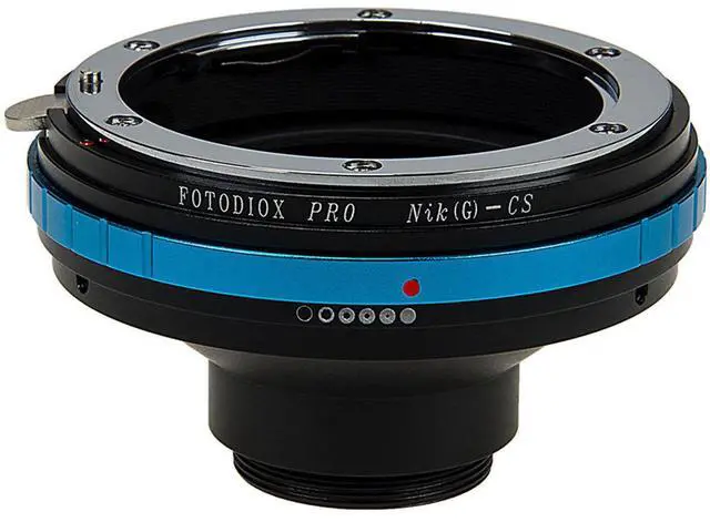 Alt view image 5 of 7 - fotodiox pro lens mount adapter - compatible with nikon f mount g-type d/slr lenses to cs-mount (1" screw mount) cine & cctv camera body with built-in aperture control dial
