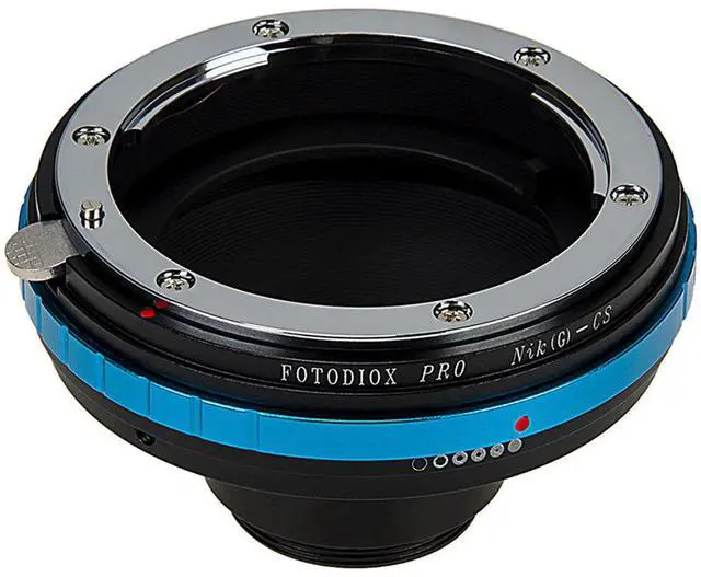Alt view image 6 of 7 - fotodiox pro lens mount adapter - compatible with nikon f mount g-type d/slr lenses to cs-mount (1" screw mount) cine & cctv camera body with built-in aperture control dial