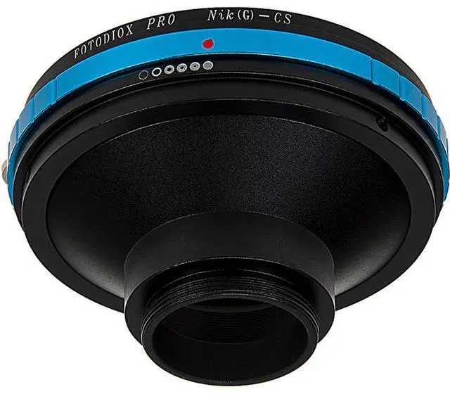 Alt view image 7 of 7 - fotodiox pro lens mount adapter - compatible with nikon f mount g-type d/slr lenses to cs-mount (1" screw mount) cine & cctv camera body with built-in aperture control dial