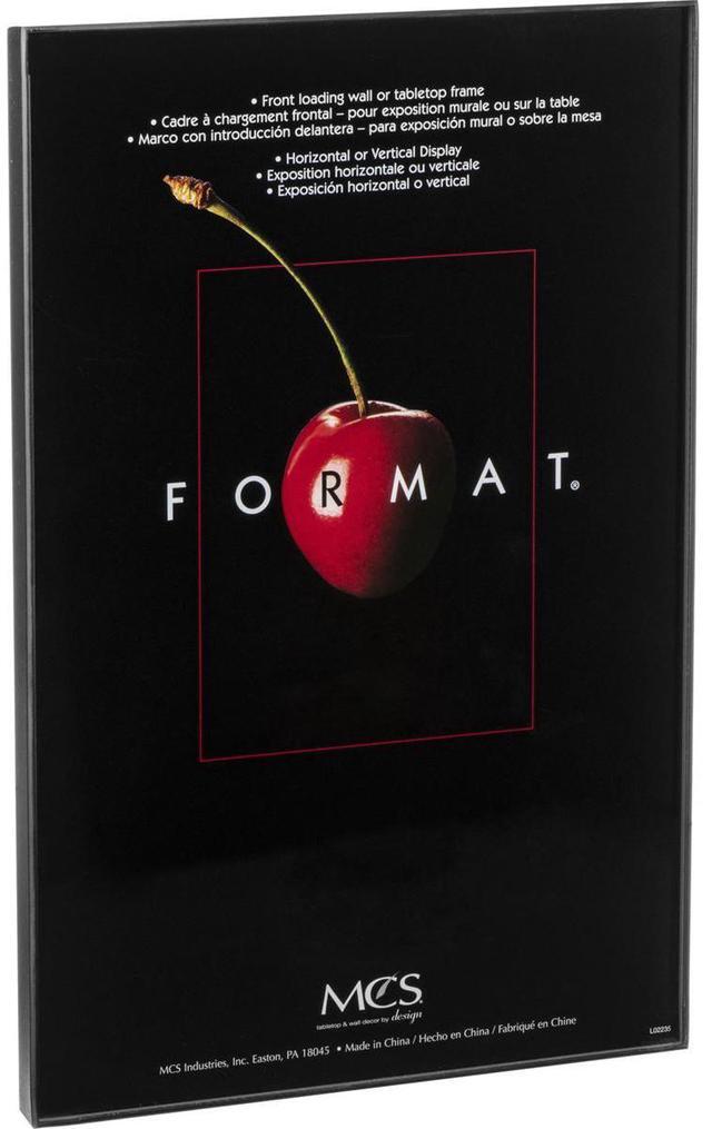 Main image of MCS Plastic Format Frame for 11x17" Photograph, Black, 6-Case #12549 CS6
