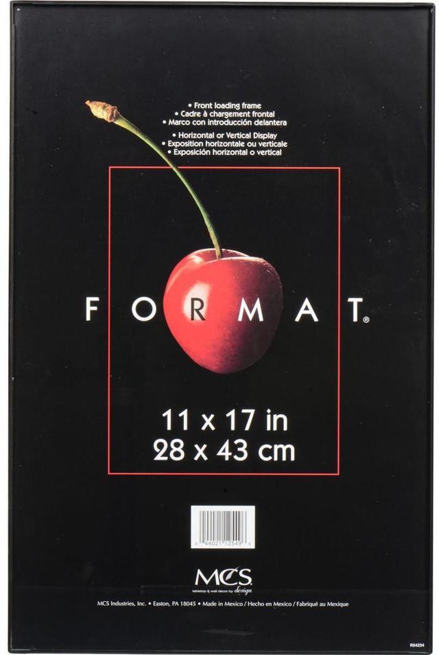 Alt view image 5 of 7 - MCS Plastic Format Frame for 11x17" Photograph, Black, 6-Case #12549 CS6