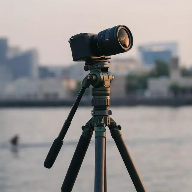 Alt view image 5 of 7 - Tilta Tilta Travel Video Fluid Head with 3-Stage Carbon Fiber Tripod Legs, Space Gray
