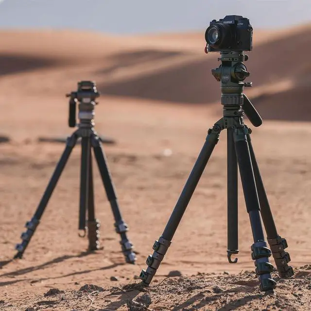 Alt view image 7 of 7 - Tilta Tilta Travel Video Fluid Head with 3-Stage Carbon Fiber Tripod Legs, Space Gray