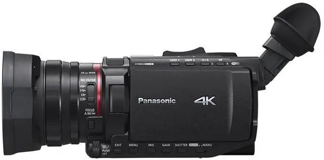 Alt view image 4 of 15 - Panasonic X1600 4K Camcorder for Directors, Wide Angle Telephoto Lens with 24x Zoom, Hybrid O.I.S., 4K High-Precision AF with Face Detection, Heat Dispersing Design, Wireless Controls - HC-X1600