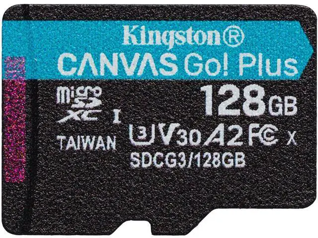 Alt view image 20 of 20 - Kingston Canvas Go! Plus 128 Gb Class 10/Uhs-I (U3) Microsdxc