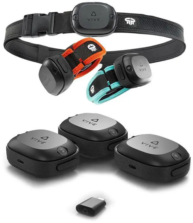 Main image of HTC VIVE Ultimate Tracker 3+1 Kit with TrackStrap Set #99HAUB00000 A