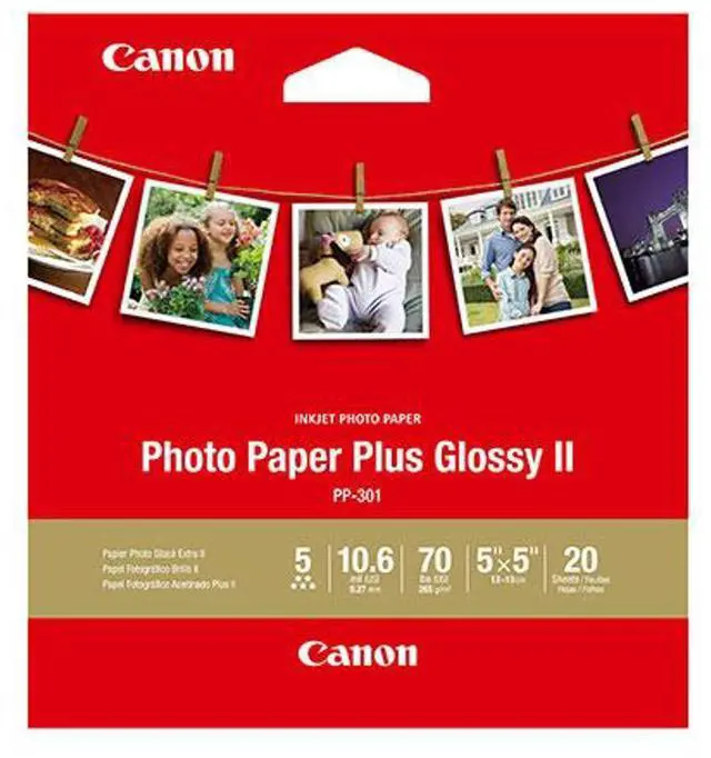 Main image of Canon Photo Paper Plus II Glossy Surface Gloss Inkjet Photo Paper, 20 Sheets